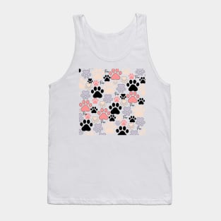 Colorful paw prints Tank Top